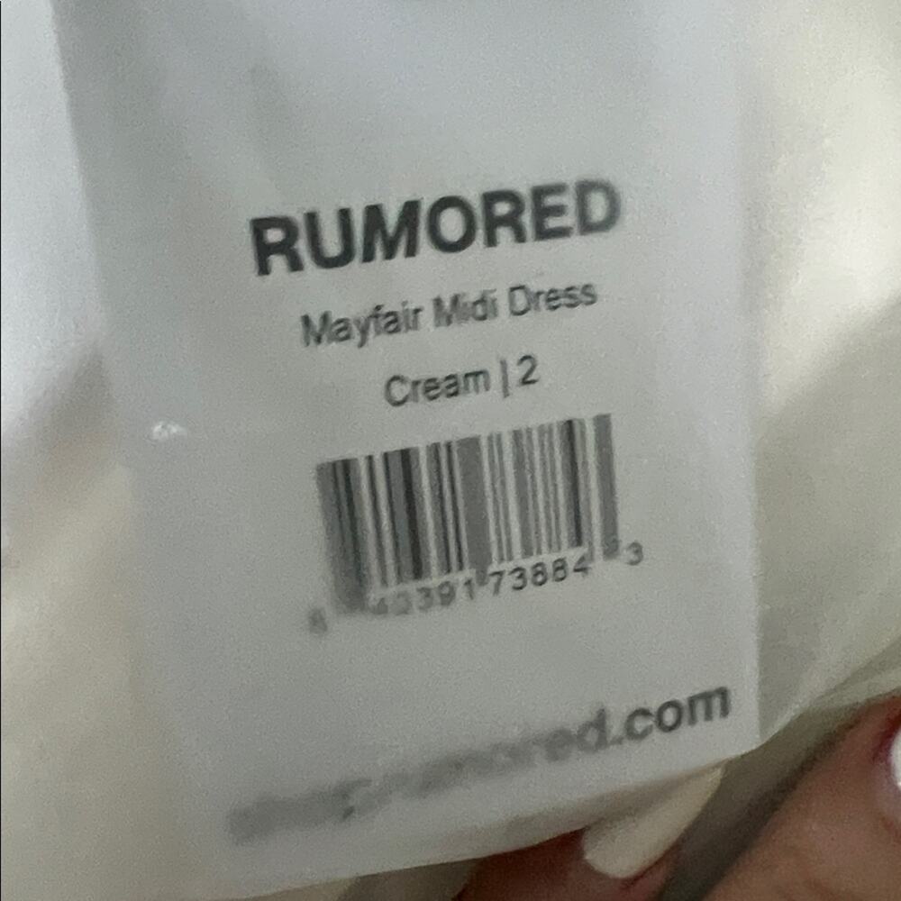 NWT Rumored Mayfair cream Button-Down midi Dress 2 - Picture 4 of 7